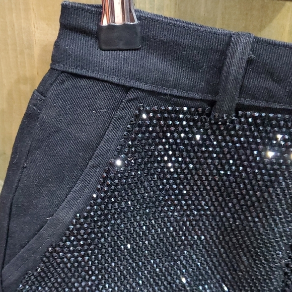 Windsor Black Sequin Pencil Mini Skirt Night Club Going Out Shimmer Shine Bling - Picture 2 of 5